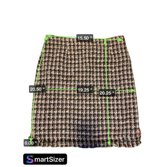 Ilyse Hart LTD Checked Tweed Short Straight Pencil Skirt Sz 12 - Picture 5 of 5